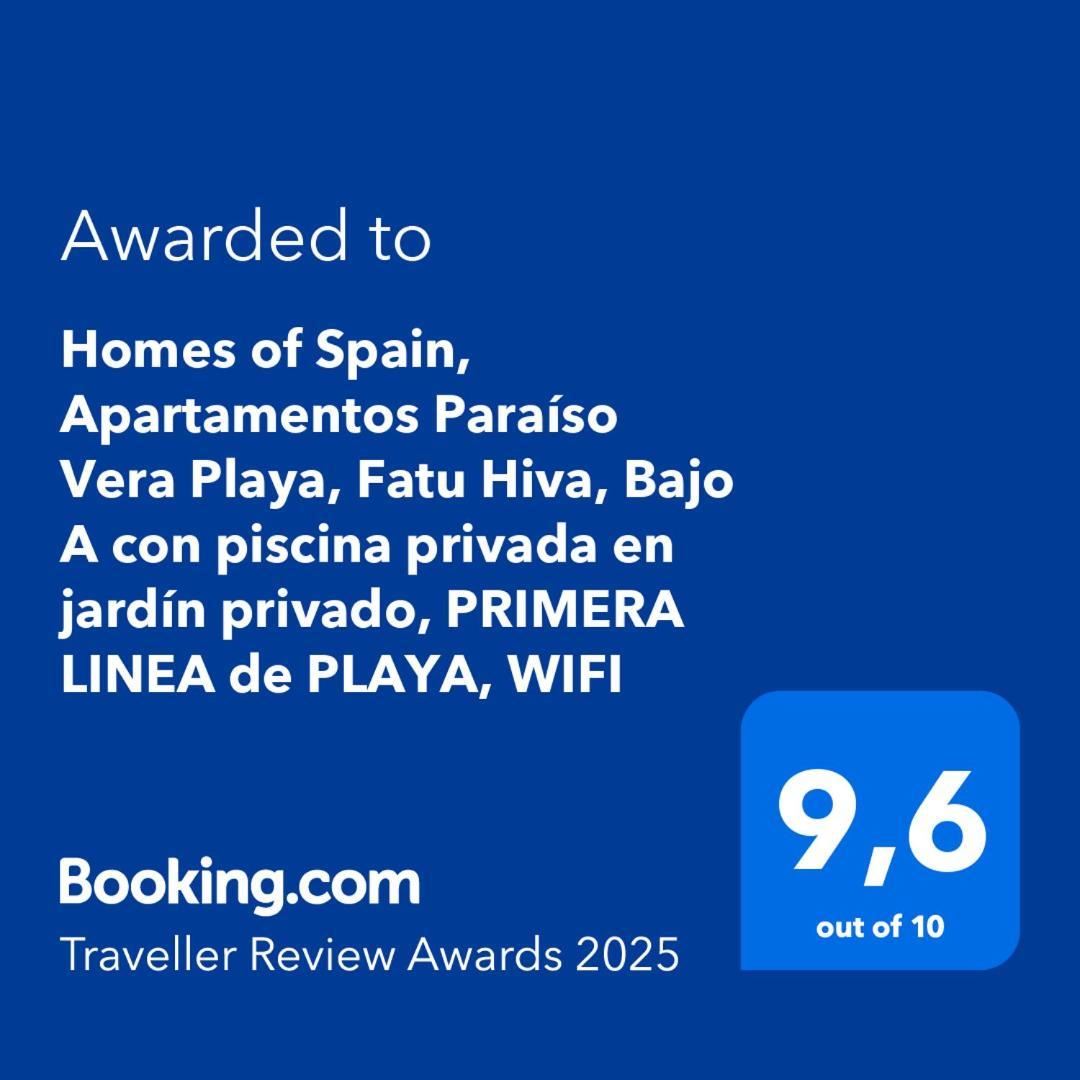 Homes Of Spain, Apartamentos Paraiso Vera Playa, Fatu Hiva, Bajo A Con Piscina Privada En Jardin Privado, Primera Linea De Playa, Wifi Екстер'єр фото